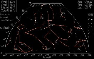 Amateur Astronomer's Guide to the Night Sky (The) atari screenshot